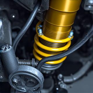 Adjustable coilover suspension component for performance cars.